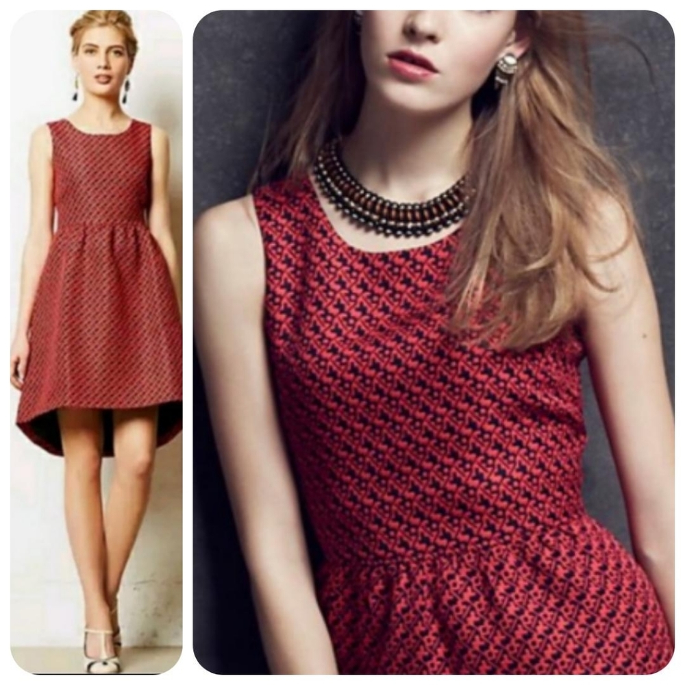🆕Anthropologie🌷Rare Anthro Jacquard Dress - Picture 2 of 16